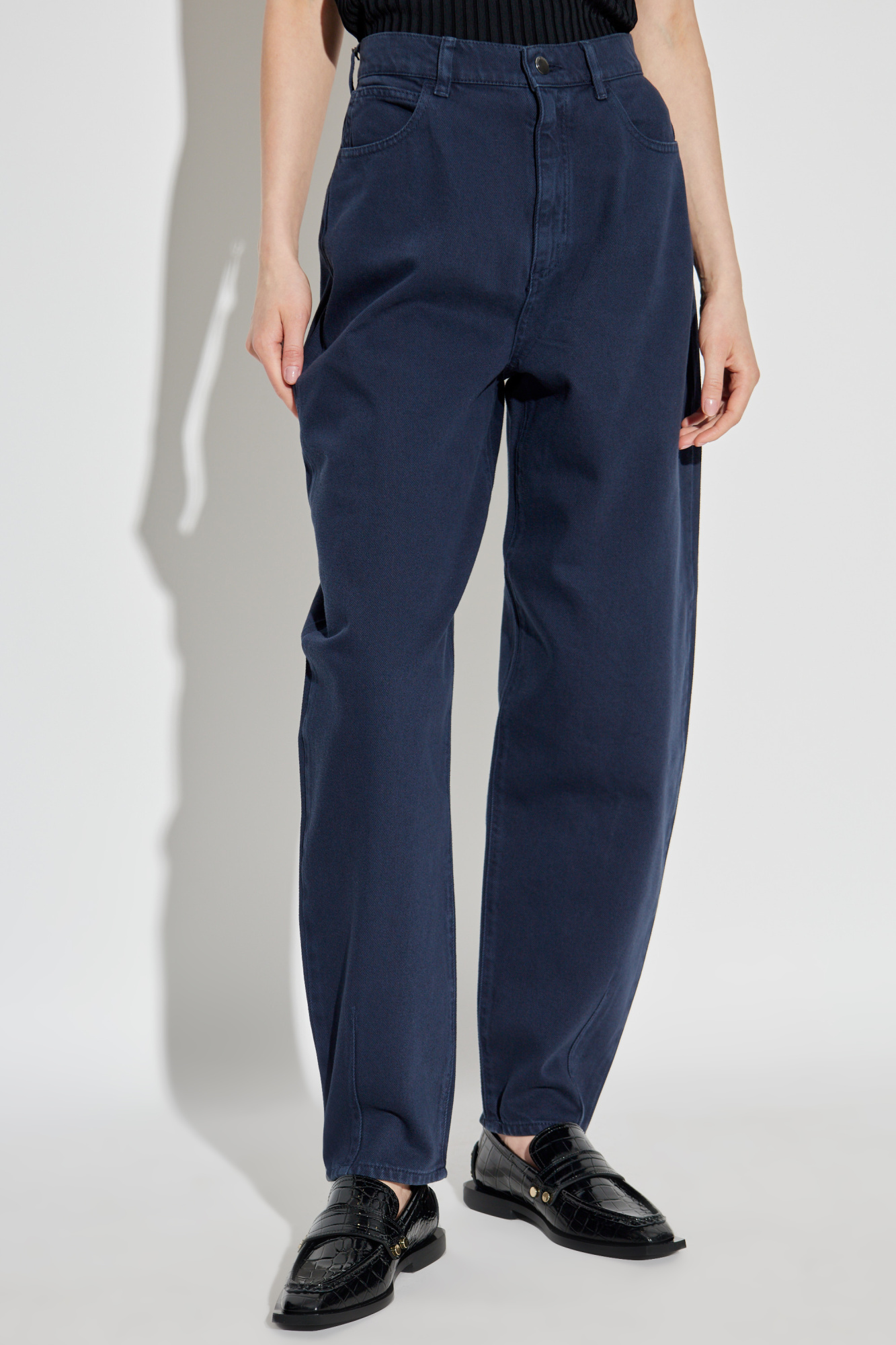 パンツ EMPORIO ARMANI Woman Pants Blue EW001145AF10206 UB115 Navy blue High-waisted jeans Emporio Armani - Vitkac Canada